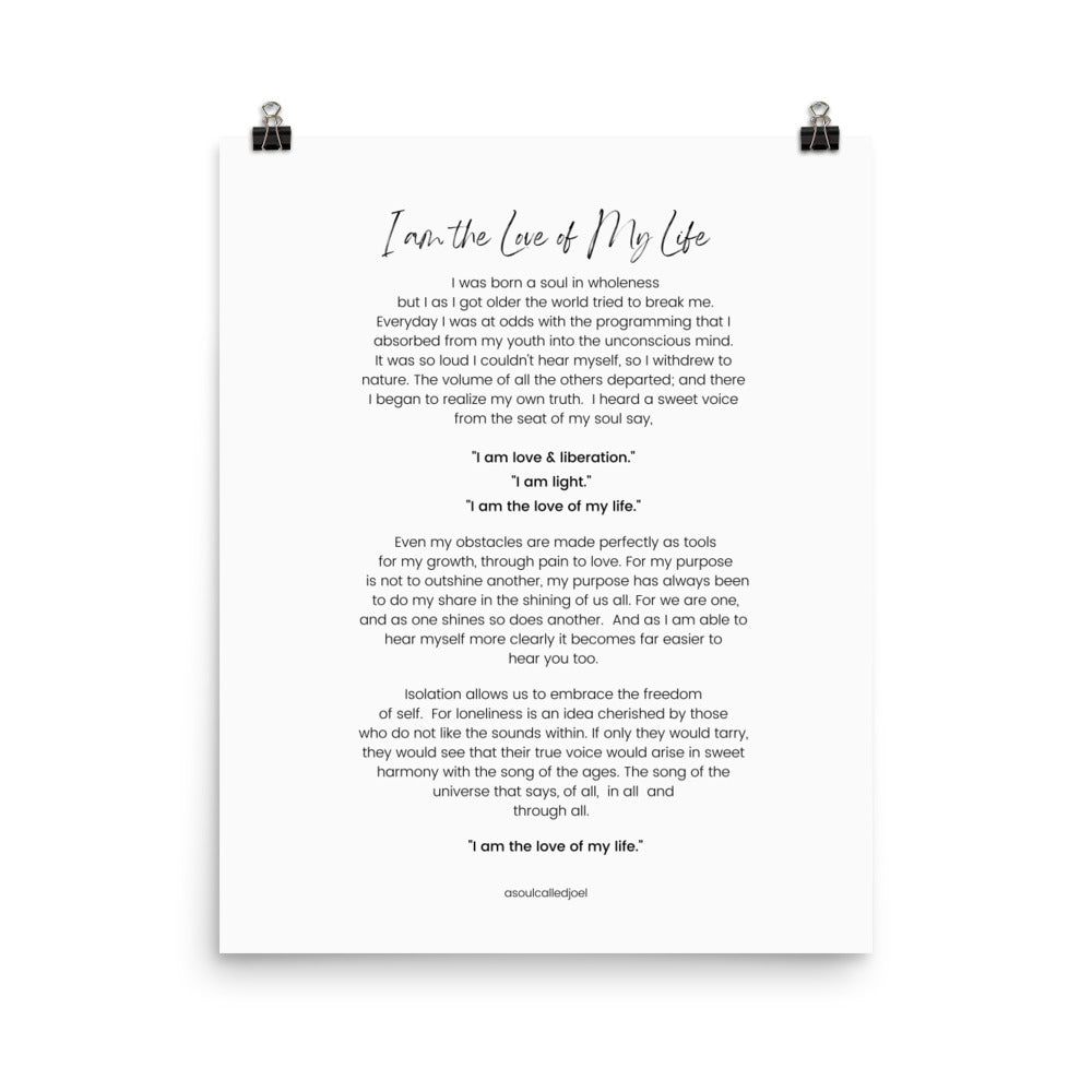 I Am The Love Of My Life Poem (Poster)