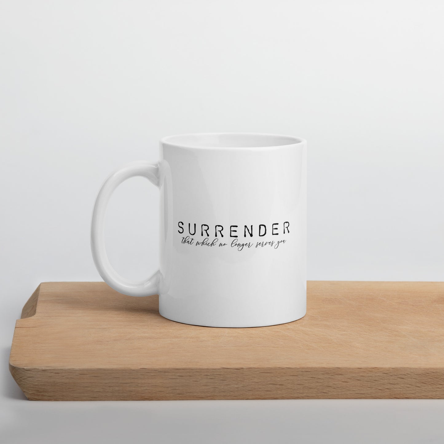 Surrender White glossy mug